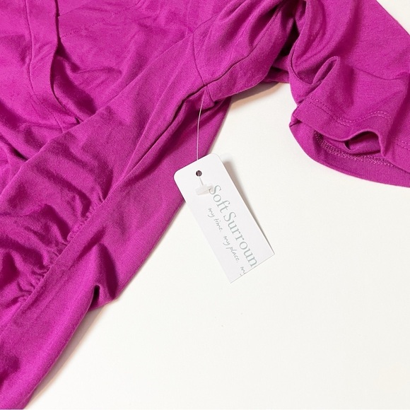 Soft Surroundings NWT Hyannis Faux Wrap Midi Dress Medium Petite MP stretch knit - Picture 7 of 12